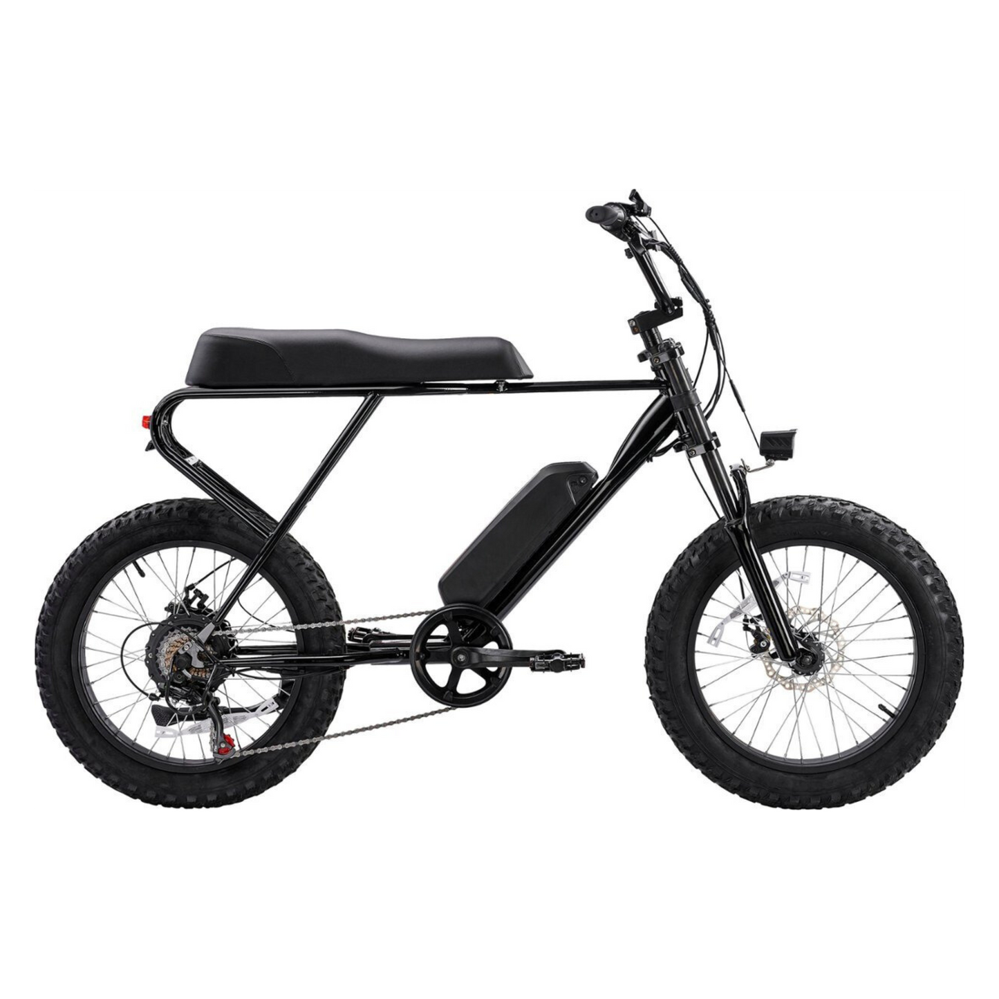 E-MoPed / 20 mph Max Speed / 37 mi. Range/ 20" X 4" Tires, Recommended Rider Height 5'5"- 6'. Rider Weight Up to 265 lbs.